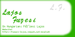 lajos fuzesi business card